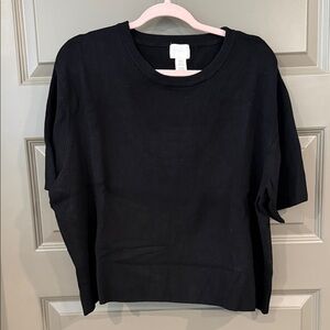 H&M Black Short Sleeve sweater Tee